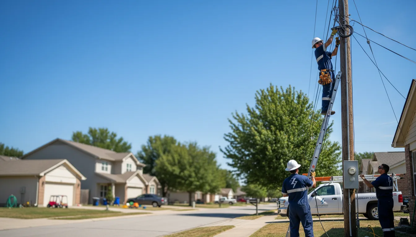 Residential electrician providing installation services in Mccrory, AR